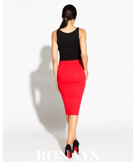 czerwona ołówkowa spódniczka Dursi