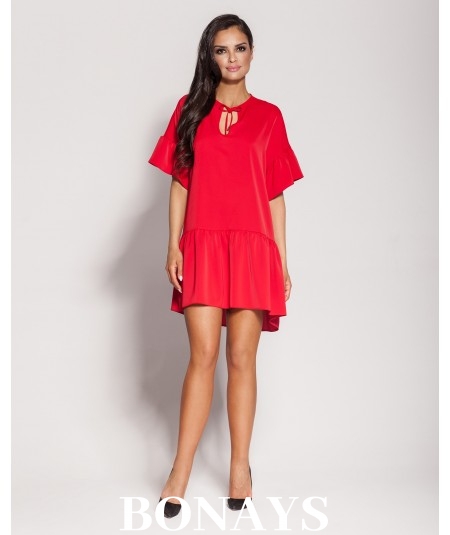 luźna czerwona sukienka Lila marki Dursi