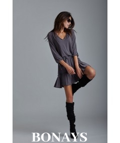 Lużna sukienka z dekoltem w kształcie litery V