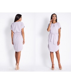 Szara sukienka ze stójką - Dursi