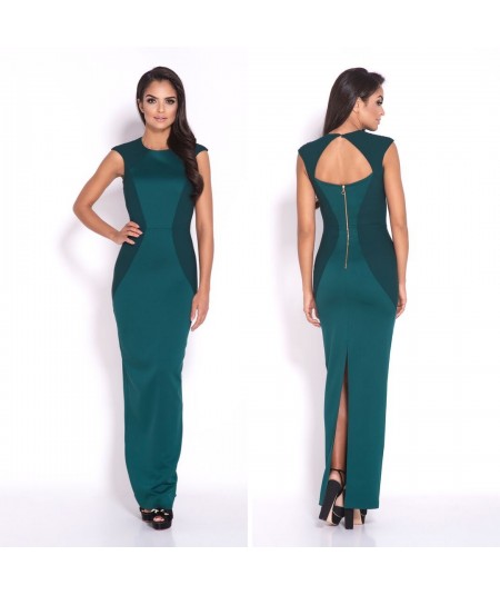 Zielona dopasowana sukienka maxi Dursi