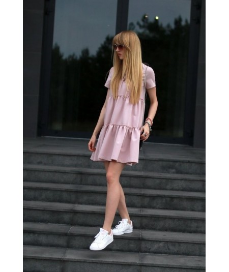 Różowa oversizowa sukienka ivon