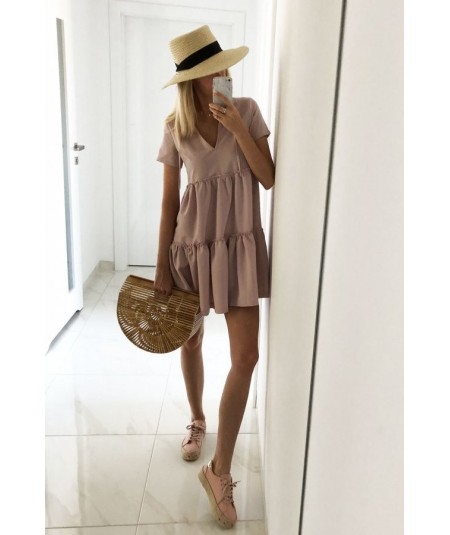 Różowa oversizowa sukienka ivon