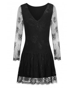 czarna koronkowa sukienka z tiulem scarlett ivon