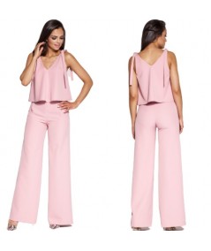 Różowe eleganckie spodnie typu szwedy z kieszeniami GUBBI