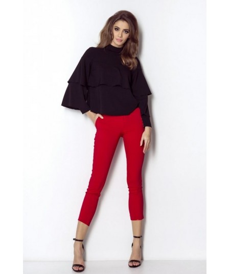 czarna bluzka z falbankami ivon