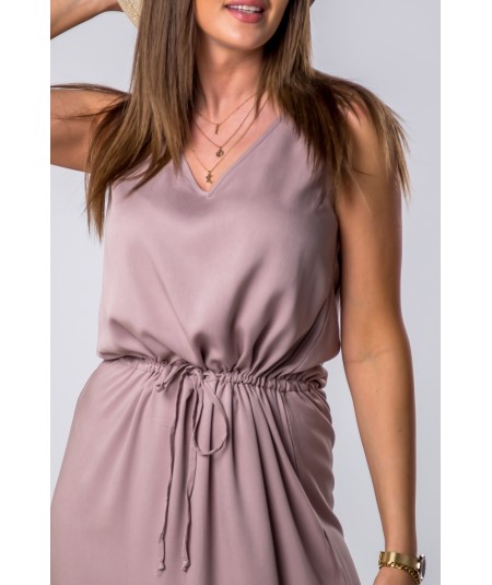 beżowa sukienka midi merribel