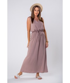 beżowa sukienka midi merribel