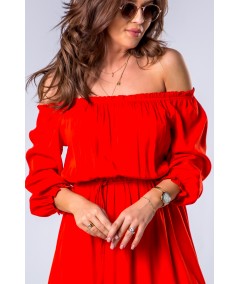 czerwona hiszpanka sukienka merribel