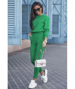 Długi dres damski CLASSIC w kolorze bottega green