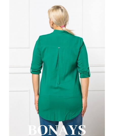 Casualowa koszula Plus size w kolorze zielonym