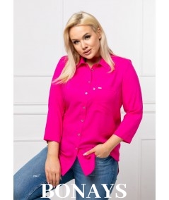 Casualowa koszula Plus size w kolorze różowym