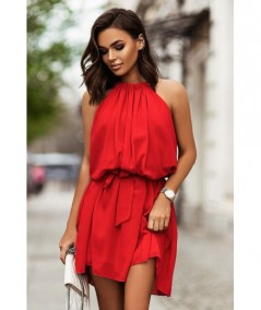 Szyfonowa sukienka Arianna w kolorze czerwieni