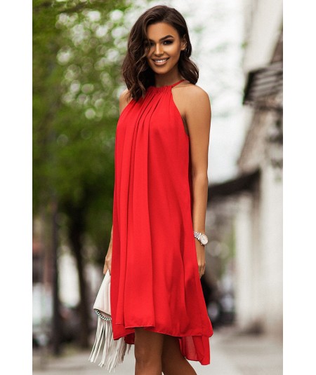 Szyfonowa sukienka Arianna w kolorze czerwieni