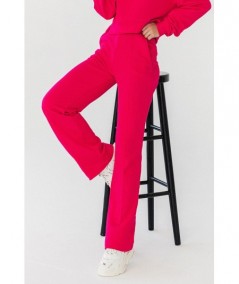 Różowe spodnie dresowe z przeszyciami Lamamia