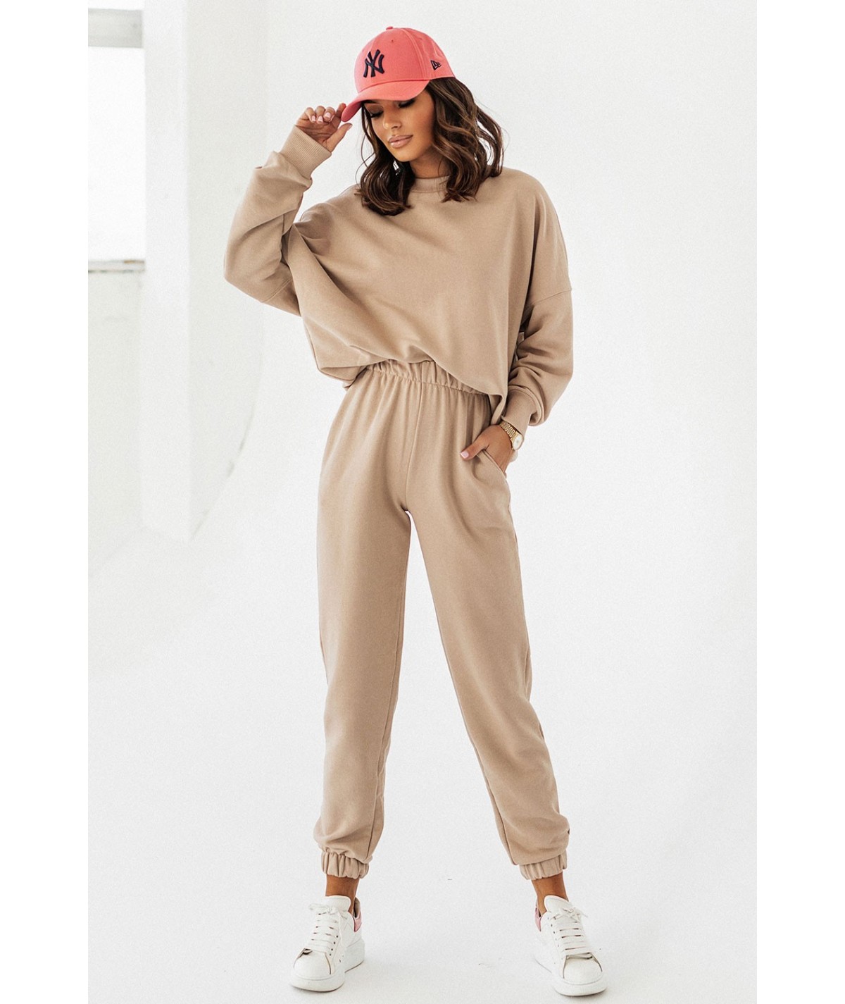 Bawełniane joggery z kieszeniami Editta