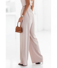 Szerokie spodnie palazzo z gumą Sarah