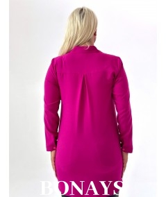 Różowa koszula o klasycznym stylu Plus size Emma