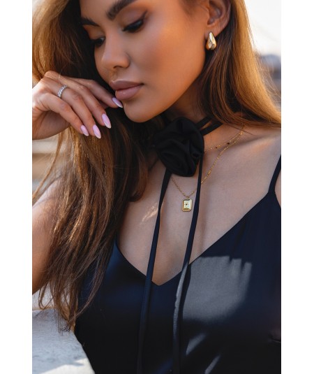 Bieliźniana Sukienka Maxi Glower - Elegancka i Stylowa czarna