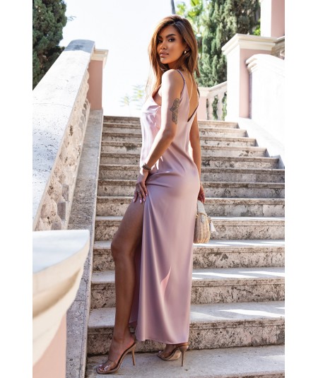 Bieliźniana Sukienka Maxi Glower - Elegancka i Stylowa różowa