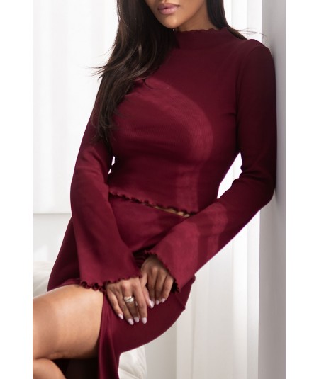 Bawełniany Komplet GAIA bluzka i spódnica maxi z rozcięciem