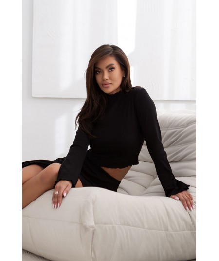 Bawełniany Komplet GAIA bluzka i spódnica maxi z rozcięciem