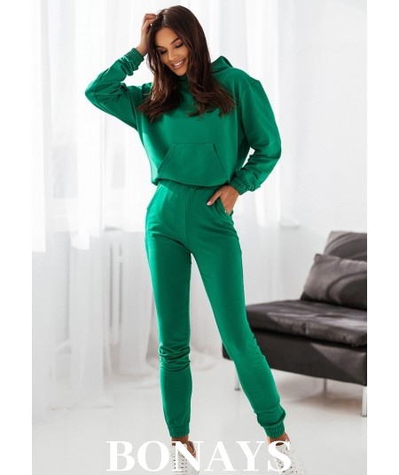 Sportowy komplet dresowy z bluzą BIBI bottega green