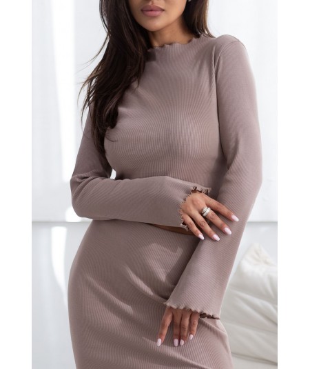 Bawełniany Komplet GAIA bluzka i spódnica maxi z rozcięciem