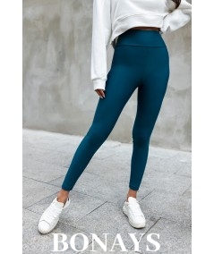 Legginsy damskie typu Push Up w kolorze morskim