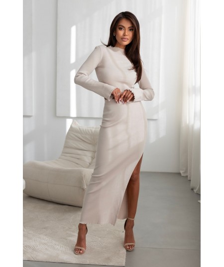 Bawełniany Komplet GAIA bluzka i spódnica maxi z rozcięciem