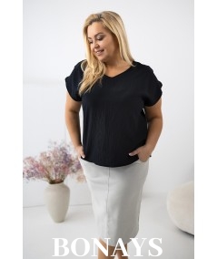 Ołówkowa Spódnica plus size z bengaliny szary beż