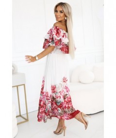 Kwiecista hiszpanka maxi o zwiewnym fasonie w stylu boho Lucia