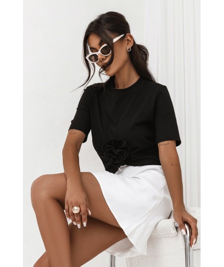 Kremowa spódnica mini z gumką i wysokim stanem Lisse