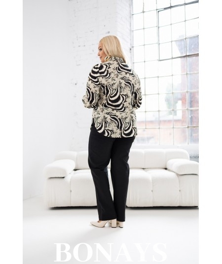 Koszula Plus size z wyszczuplającym zwierzęcym wzorkiem