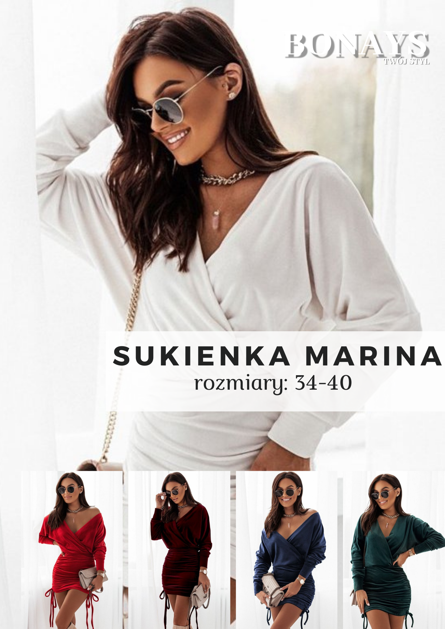 welurowe sukienki na śwęta